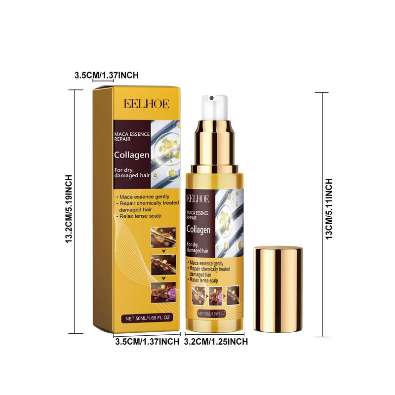 Collagen Hair Oil repairs split ends, improves hair texture, moisturizes and softens hair serum