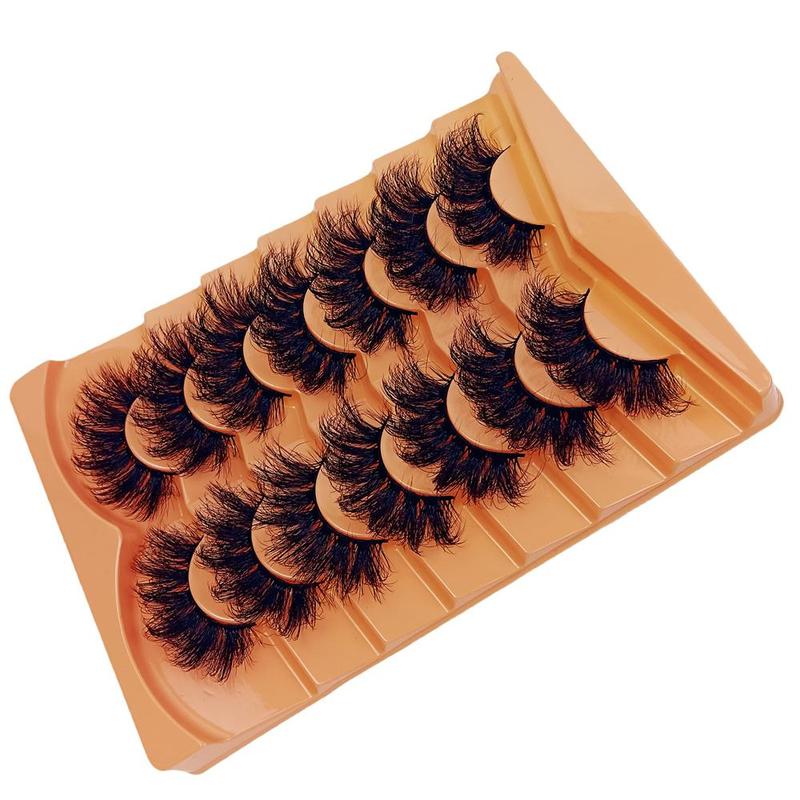 Fluffy Messy Falsies Eyelashes, 7 Pairs Natural Curling Eye Makeup Strip Lashes for Eyelashes Extensions, Eyelash Extension Strips, Lash Cluster Summer Gift, Christmas Gift