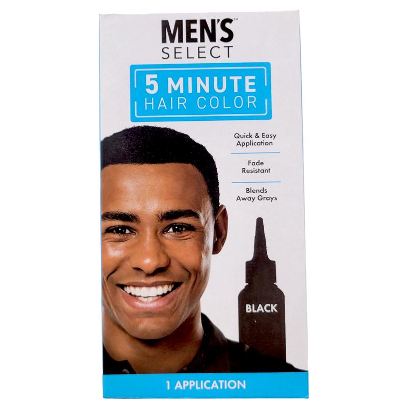 Men's Select Long Lasting Black Hair Dye for Men in just 5 min,Natural color,Ammonia-free Gentle Haircare Salon