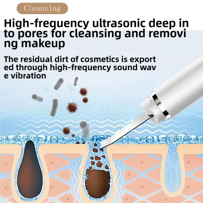 Ultrasonic Blackhead Cleaner, Rechargeable Facial Skin Care Beauty Instrument, Deep Cleansing Facial Beauty Instrument for Women & Men