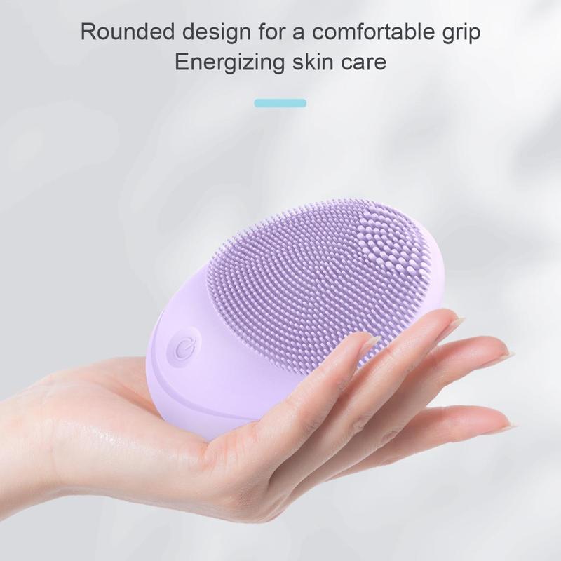 Electric Soft Silicone Tooth Facial Cleanser, Sonic Vibration Facial Deep Cleansing Brush, Gentle Exfoliation And Massage Tool