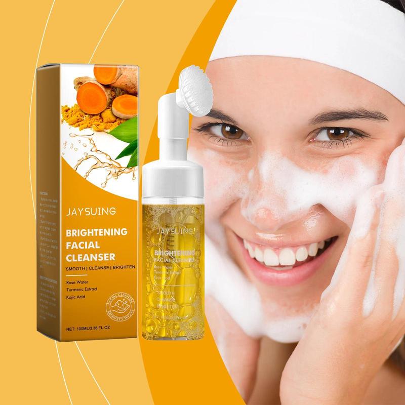 Turmeric Brightening Facial Cleanser, Gentle Cleansing Facial Cleanser, Moisturizing Facial Skin Care Product for Women & Men, Face Care Products, Christmas Gift