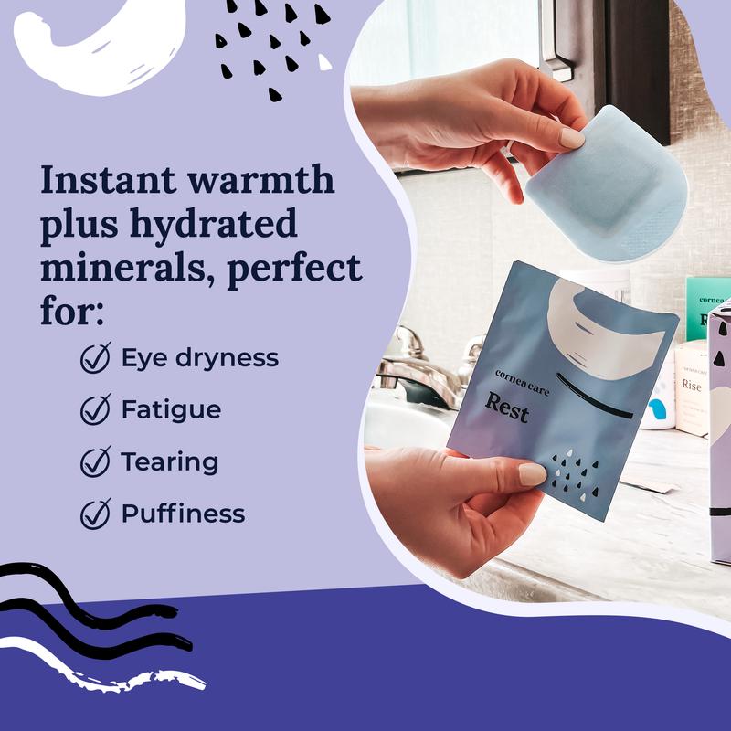 Eyelid Hygiene Foundation Bundle, Self-Heating Warm Compress, eyelid wipes, hyaluronic acid, tea tree oil, dry eye relief, Heated Eye Mask