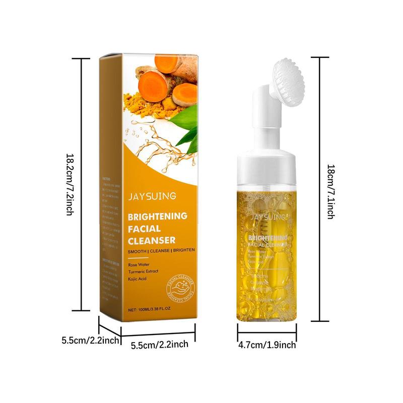 Turmeric Brightening Facial Cleanser, Gentle Cleansing Facial Cleanser, Moisturizing Facial Skin Care Product for Women & Men, Face Care Products, Christmas Gift