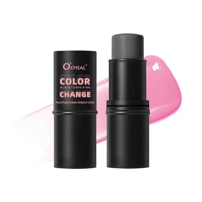 3 in 1 Color Changing Lipstick Blush Stick, Waterproof Lightweight Multi Stick Makeup for Women, Facial Makeup Product for Girls and Women