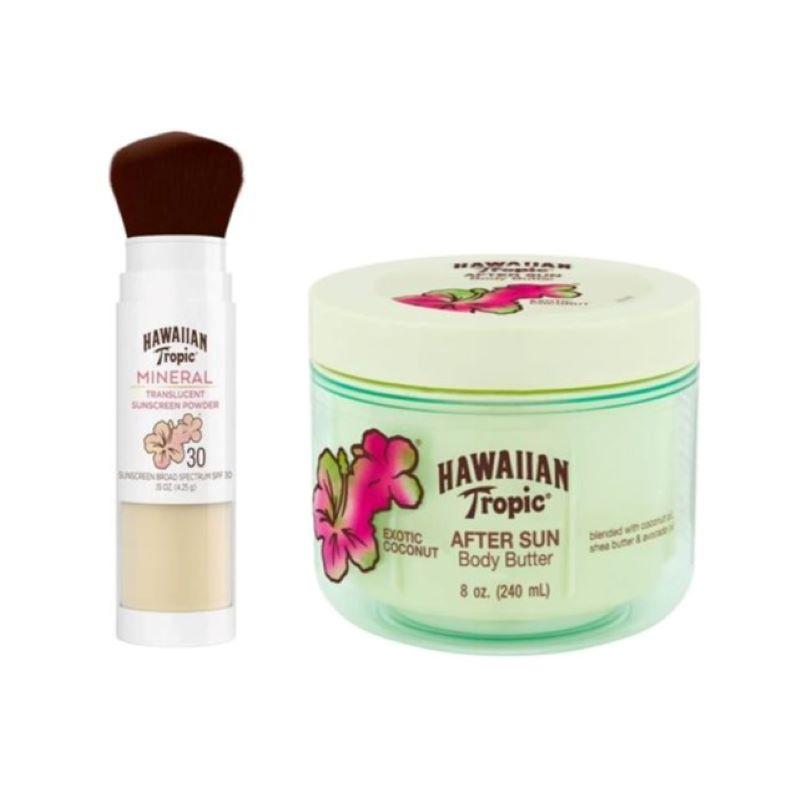 Hawaiian Tropic - Hawaiian Tropic Mineral Brush and Body Butter Bundle Body Care Coconut Lotion Moisture