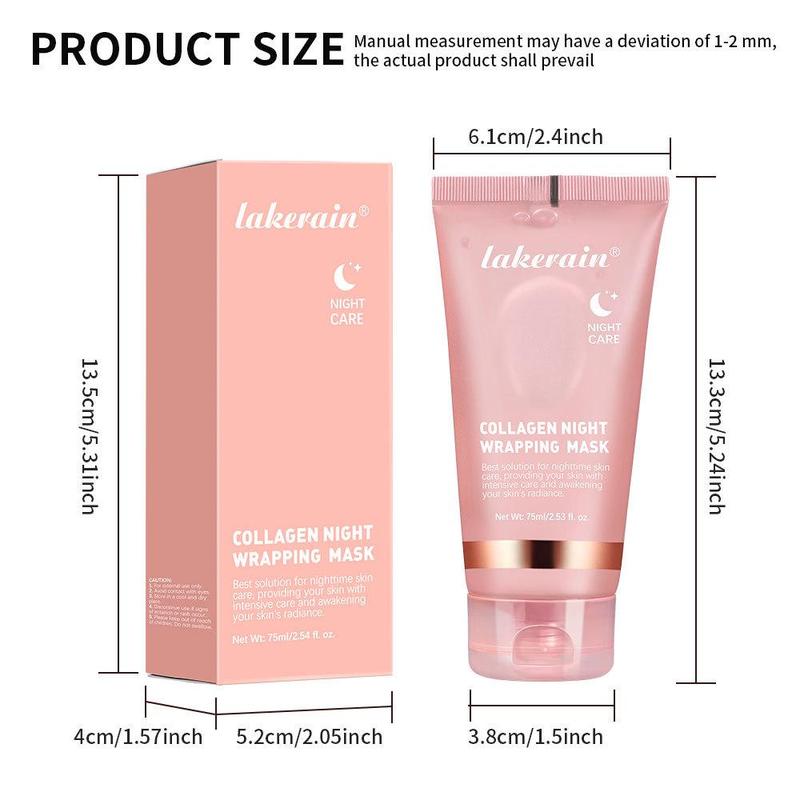 Collagen Night Facial Peel Mask, 2 Counts set Moisturizing Facial Mask, Hydrating Facial Skin Care Product for Women & Men, Suitable for All Skin Types