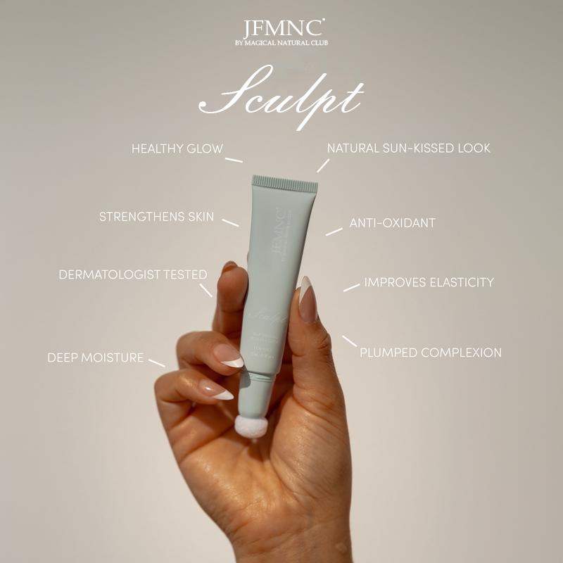 JFMNC Contour Self-Tanning Sculpt + Glow, Self Tanner Contour Stick Bronzer Makeup Aluminum Applicator