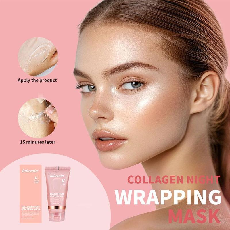 Collagen Night Facial Peel Mask, 2 Counts set Moisturizing Facial Mask, Hydrating Facial Skin Care Product for Women & Men, Suitable for All Skin Types