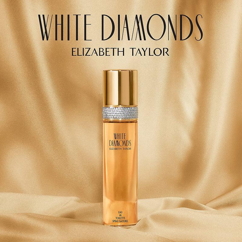 Elizabeth Taylor Body Powder for Women, Fragrance with Body Puff, White Diamonds, 2.6 Oz Elizabeth Taylor