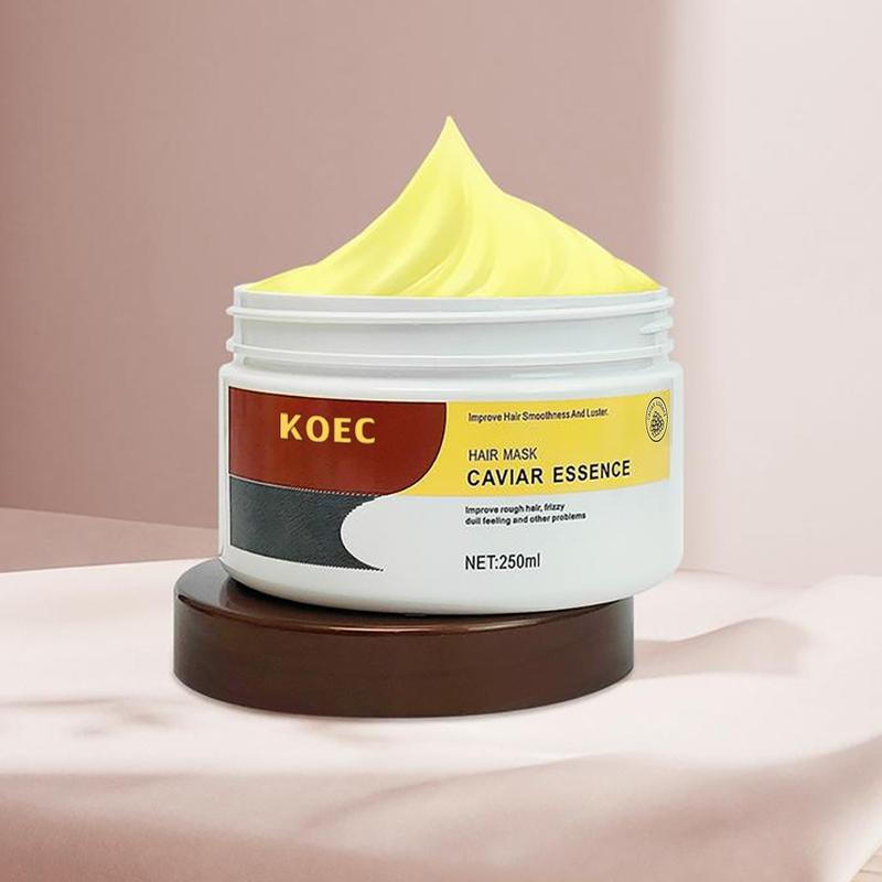 KOEC Caviar Extract Hair Mask – Moisturizing & Restoring for Dry, Frizzy Hair – Enhances Smoothness, Reduces Tangles – Suitable for All Hair Types – Daily Hair Care with Argan, Jojoba & Shea