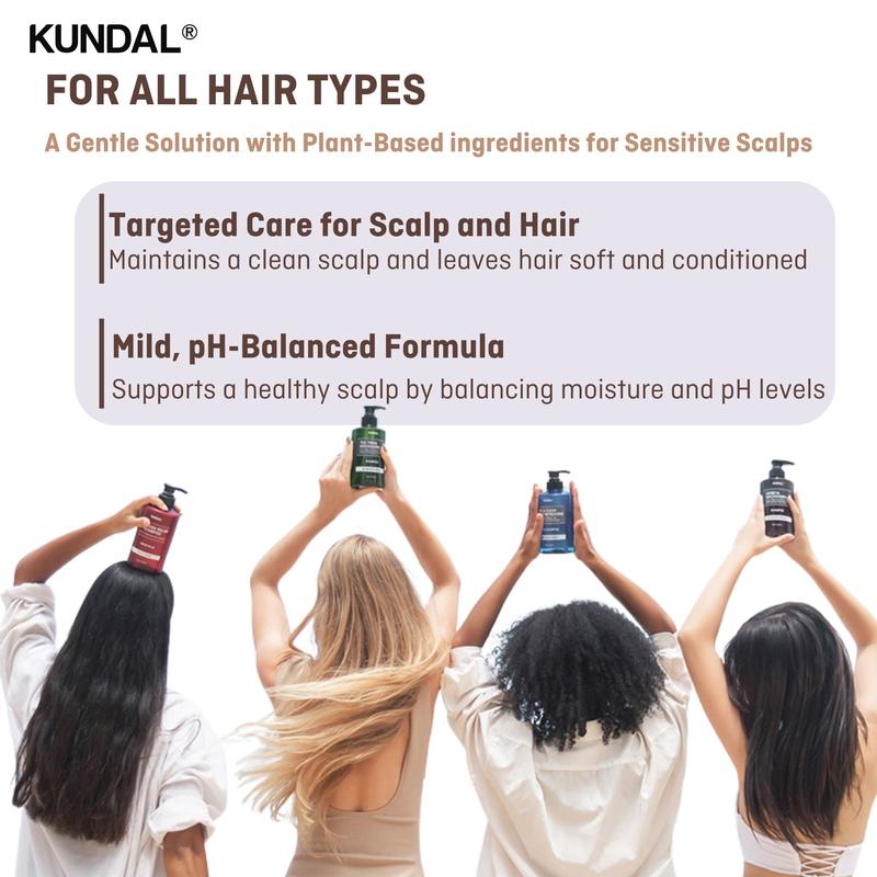 [KUNDAL]  Honey & Macadamia Natural Shampoo and Conditioner Set Moisturize, Hydrate, Repair, K-Beauty, Sulfate-Free 500ml 2Set (16.9 fl oz 2 Set) Gentle Daily Haircare, Scent, Silky hair Oil Argan