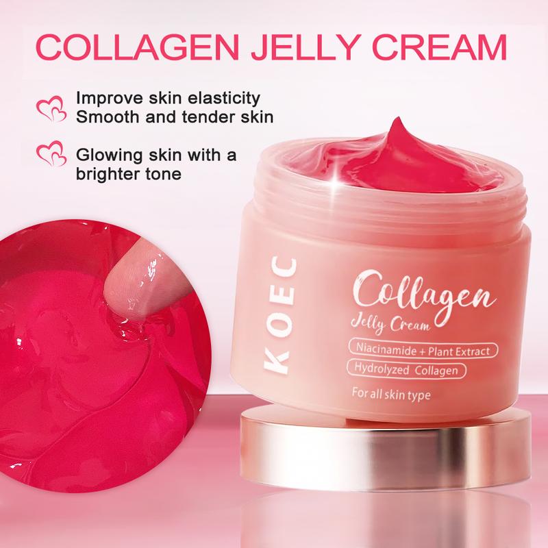 KOEC -Collagen Jelly CreamNiacinamide Gel Moisturizing&Brightening Mask l instant ClowBooster Skin Barrier,DeepHydration,Reduce Dryness | FacialMoisturizer | For All SkinTypes l3.38f1.oz | Skincare ComfortHydrating Moisture Moisturizing