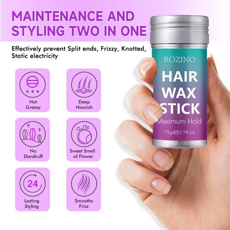 1 Count 75g Maintenance & Styling Hair Wax Stick, Summer Hair Styling Gel Stick, Hair Texturing Product for Men & Women