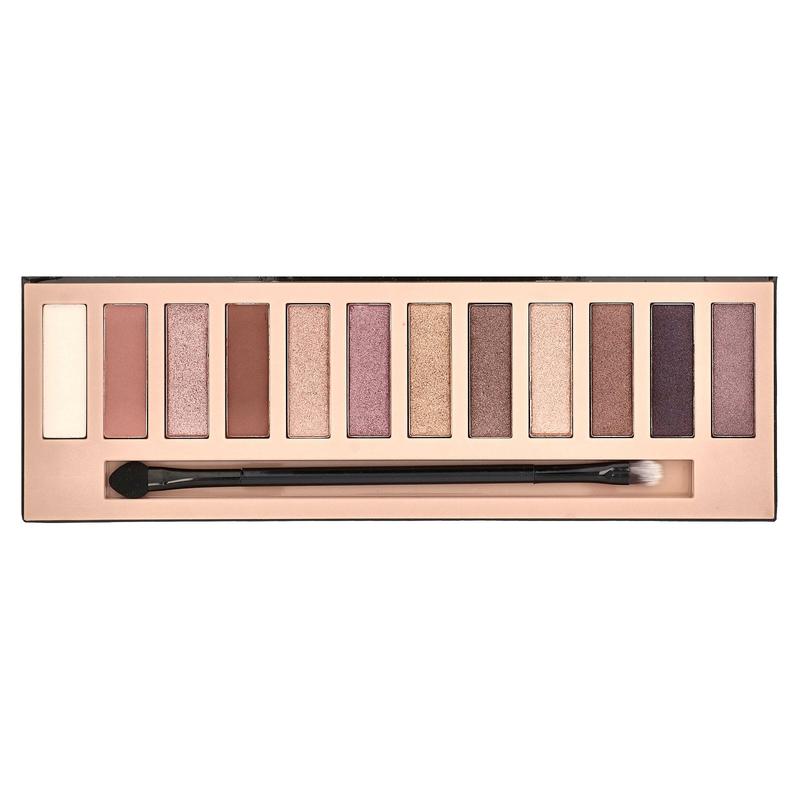 L.A. Girl Beauty Brick, 12 Color Eye Palette, GES331 Nudes, 0.42 oz (12 g)