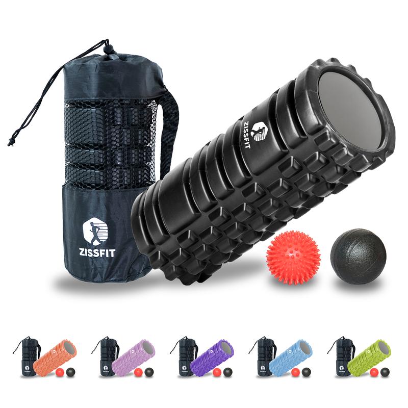 Foam Roller for Physical Therapy with Spiky and Lacrosse Balls-Back Roller for Back Pain, Ideal for Physiotherapy, Body Fitness and Myofascial Release