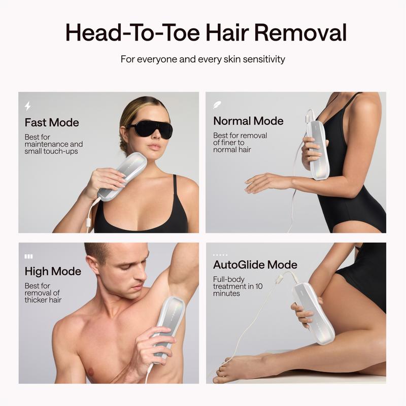 [Exclusive] Ulike Laser Hair Removal, Dual Light, Air 10 IPL Hair Removal for Women and Men, 65°F Ice-Cooling Contact, Skin Sensor & SHR Mode for Nearly Painless, Effective & Long-Lasting Hair Removal from Home, Silver-White, Exclusive in TikTokShop