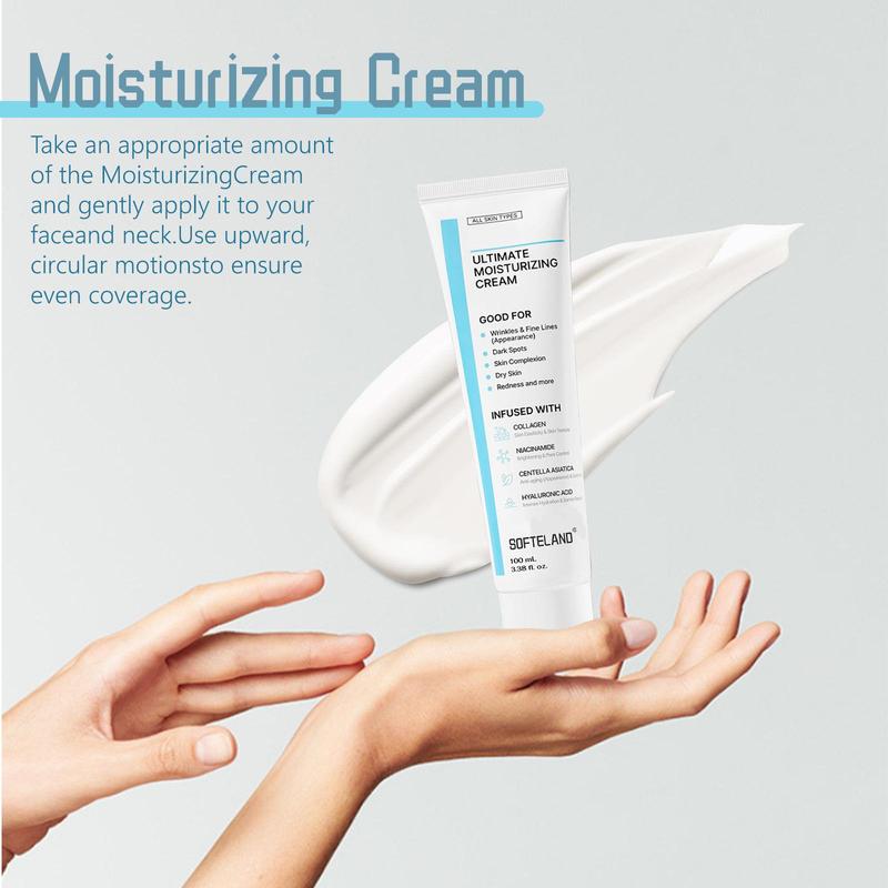 Ultimate Moisturizing Cream (100mL)   Collagen, Niacinamide, Centella Asiatica, Hyaluronic Acid   Wrinkles, Dark Spots, Dry Skin, Redness Skincare Korean