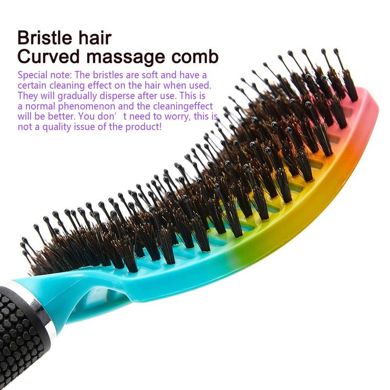 Professional Comb Curved Ventilation Brush for Men and Women, Heatless Paddle Smoothing Brush for Quick Blow Drying Of Wet Hair for Fluffy Styling, Hair Cleansing