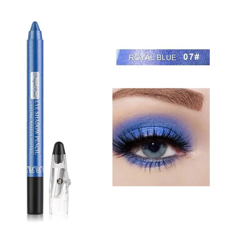 12-color Eyeshadow Stick, 1 Count Waterproof Long Lasting Eye Shadow Pencil, Glitter Eye Brightener Stick, Eye Makeup Tool for Women