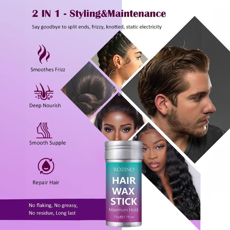 1 Count 75g Maintenance & Styling Hair Wax Stick, Summer Hair Styling Gel Stick, Hair Texturing Product for Men & Women