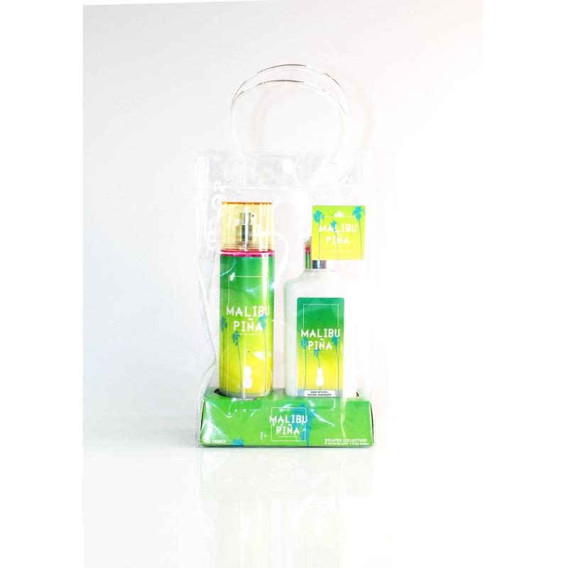 Malibu Piña Body Mist and Body Lotion Set - Tropical Oasis Scent