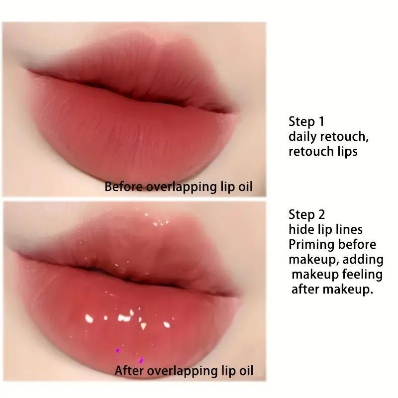 Moisturizing Lip Oil, 1 Count Hydrating Tinted Lipstick, Comfort Lip Care Product for Make Up, Skin Around the Lips Appears Visibly Smoother