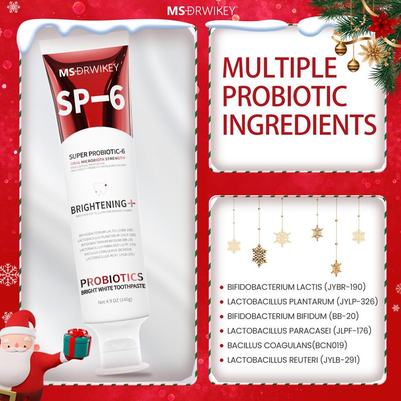 MSDRWIKEY SP-6 Christmas Gift Toothpaste Set – Advanced Whitening & Fresh Mint Combo for Long-Lasting Fresh Breath and Complete Oral Care, the Perfect Holiday Gift!