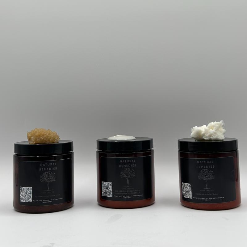 The Hyperpigmentation Cream, Sugar scrub, Miracle body balm bundle of 3