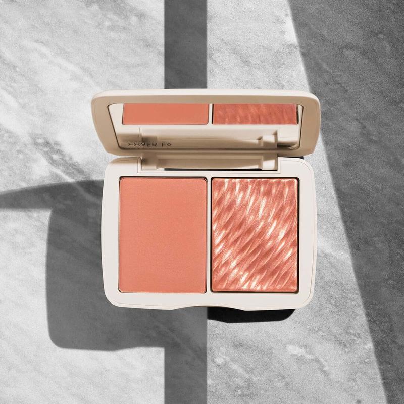 Monochromatic Cheek Duo Blush - Matte & Shimmer Powder Blush Makeup Matte