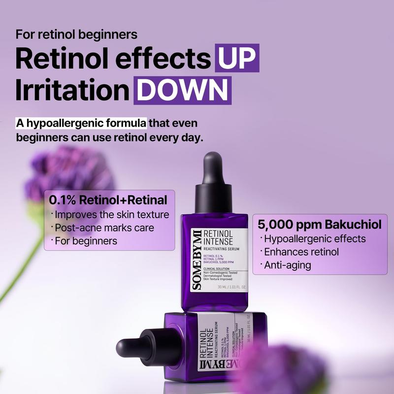 SOME BY MI Retinol Intense Reactivating Serum with Active Ingredients Retinol, Retinal & Bakuchiol