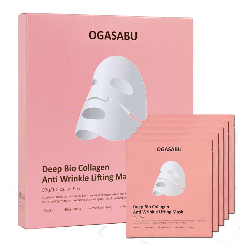 [OGASABU] Collagen Facial Mask Sleepingmask 5 pcs - ORIGINAL COLLAGEN MASK MOISTURIZE AND REPAIR SKIN