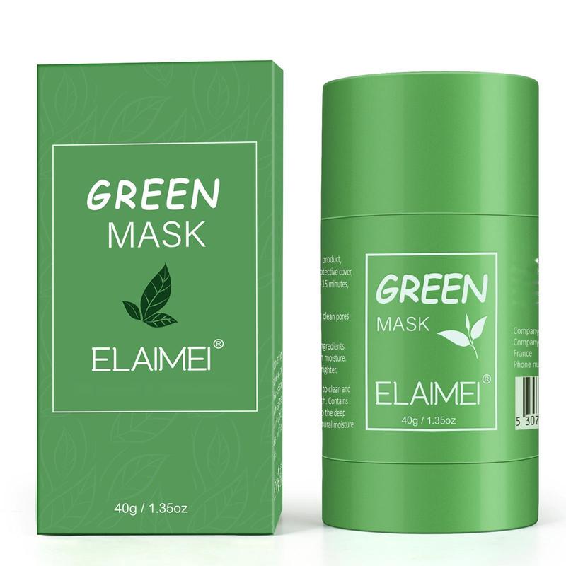 ELAIMEI Green Tea Clay Stick for Face – Blackhead Remover Mask with Green Tea Extract, Deep Pore Cleansing & Hydration, Improves Complexion for Men & Women, Skincare, Skin Repair