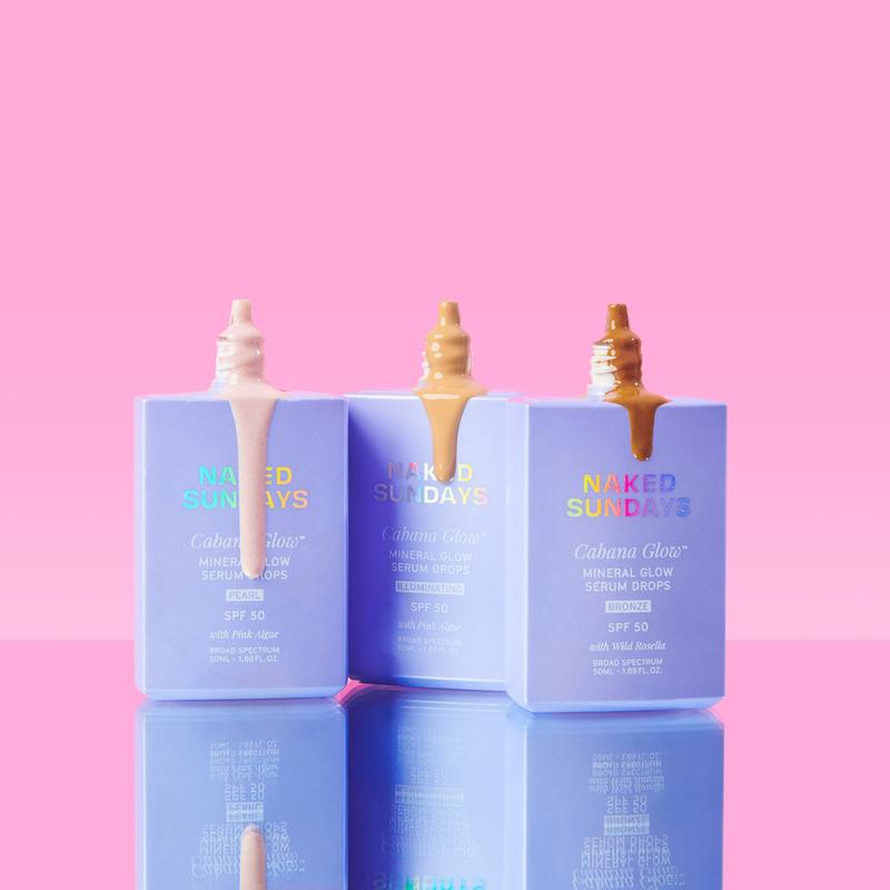 CabanaGlow™ SPF50 Mineral Glow Serum Drops Bundle + SPF Brush