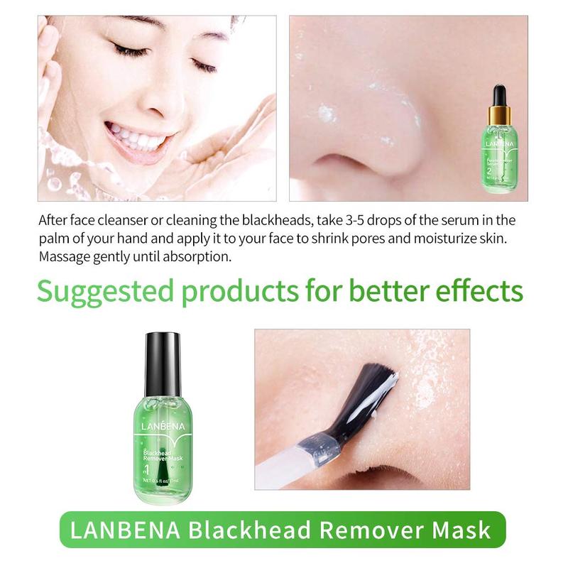 LANBENA Blackhead Remover Mask, Blackhead Remover Mask Peel Off Blackhead Mask 2 in 1 Green Tea Oil Blackhead Removal 100 Pcs Blackhead Remover Mask for Pores, Nose, Chins & Face Skincare Comfort