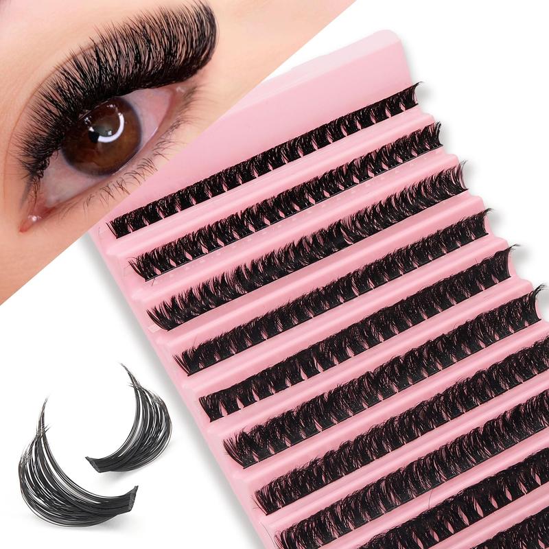 Mixed Length Cluster False Eyelashes, 10 Rolls set 9-16mm DD Curl Fluffy Thick Faux Cluster Lashes, Eyelash Extensions Kit, Eye Makeup Product for Women for Daily Life and Party, Makeup Products, Christmas Gift