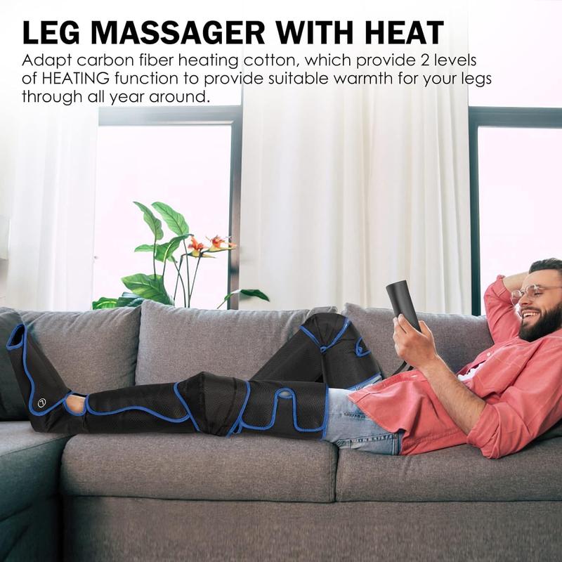 Leg Massager, Air Compression Leg Massager for Circulation, Relaxation, and Pain Relief - 6 Modes & 3 Vibration Settings, Ideal Gift for Men, Women, and Families, Perfect for Thanksgiving, Christmas, and New Year