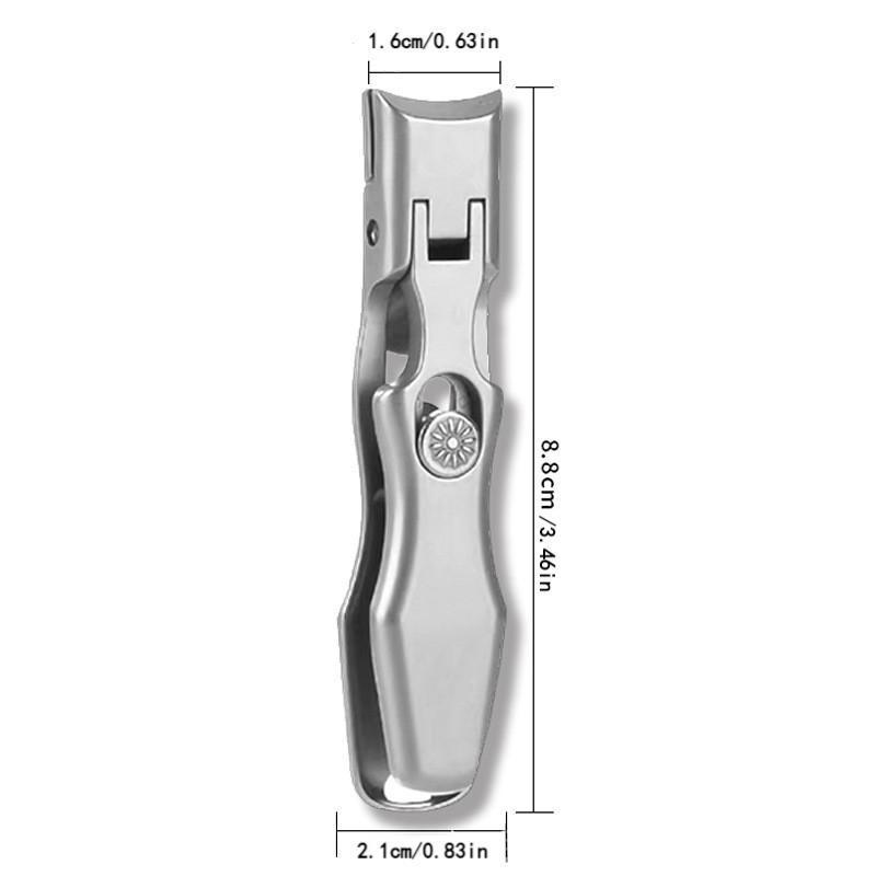 Stainless Steel Nail Clipper, Large Opening Anti-splash Nail Clipper, Flat Nail Clipper, Thick Hard Nail Special Nail Tools, Christmas Gift