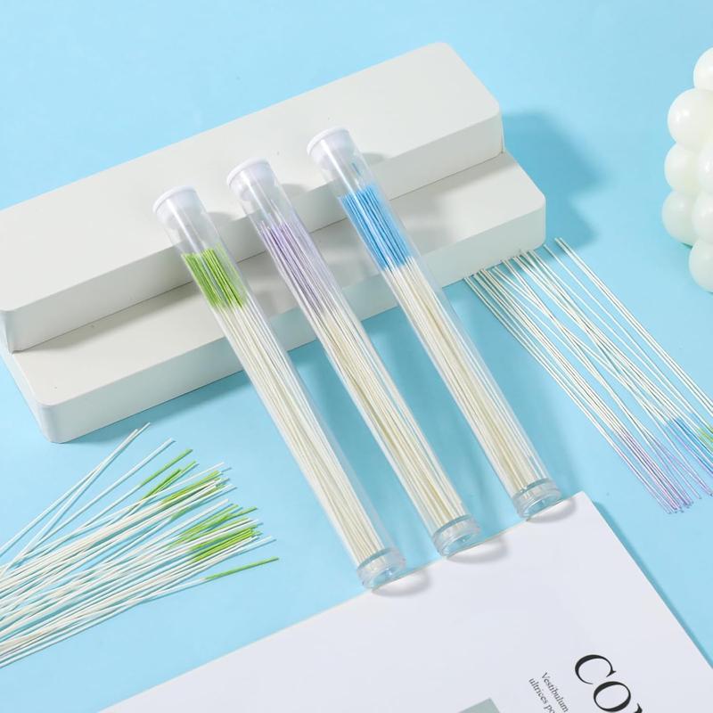 180 PCS Ear Hole Ear Care Kit Disposable Earrings Hole Cleaner Ear Piercing Care Cleaning Tool Ear Hole Cleaning Line Ear Piercing Cleaning Floss for Girls Women Men (Green, Purple, Blue)