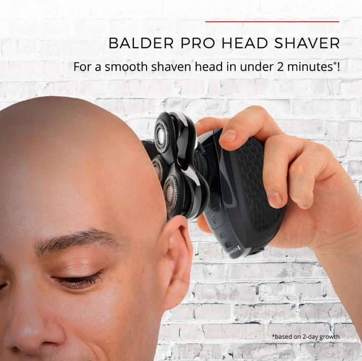 Christmas Sales | Remington Balder Pro Head Shaver, Cordless, 100% Waterproof, Black