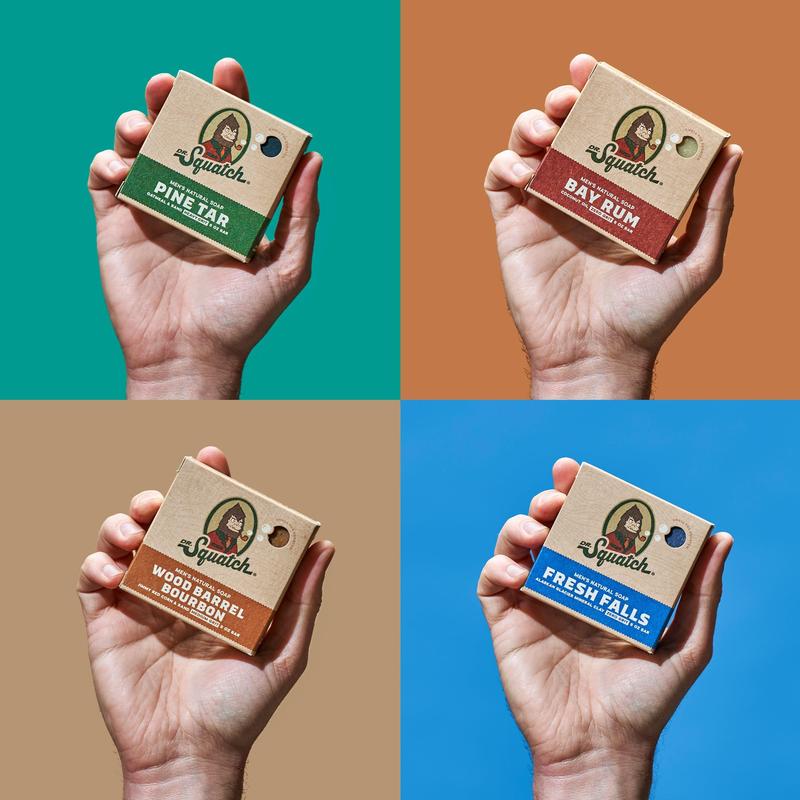 Dr. Squatch - Wood Barrel Bourbon 4-Pack Bar Soap