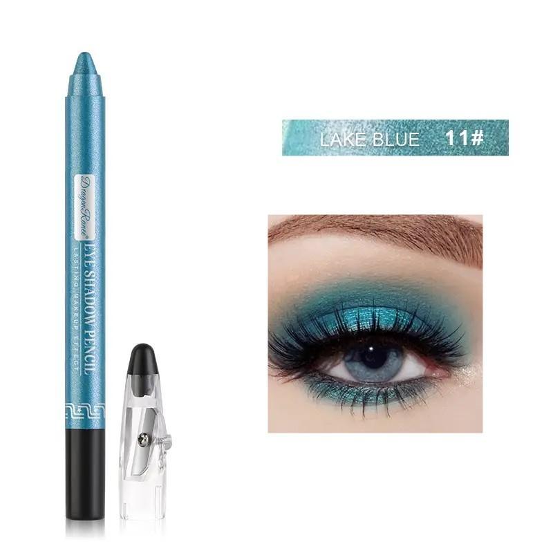 12-color Eyeshadow Stick, 1 Count Waterproof Long Lasting Eye Shadow Pencil, Glitter Eye Brightener Stick, Eye Makeup Tool for Women