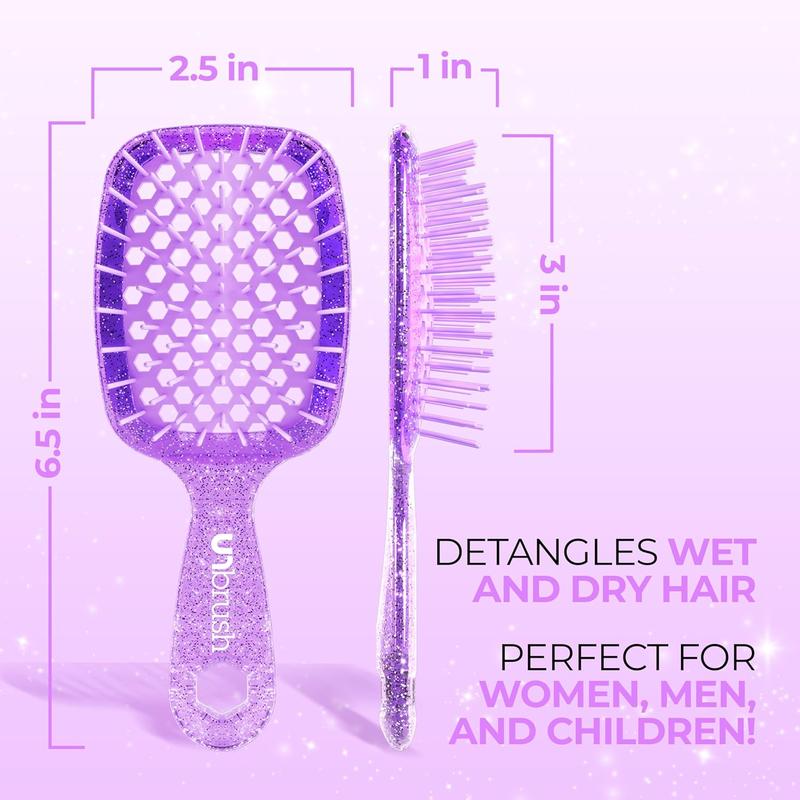 UNbrush Detangling Hair Brush & UNbrush Mini Detangling Hair Brush Set (2 brushes)