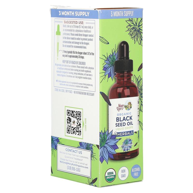 MaryRuth's Organic Black Seed Oil, Liquid Drops, 2 fl oz (60 ml)