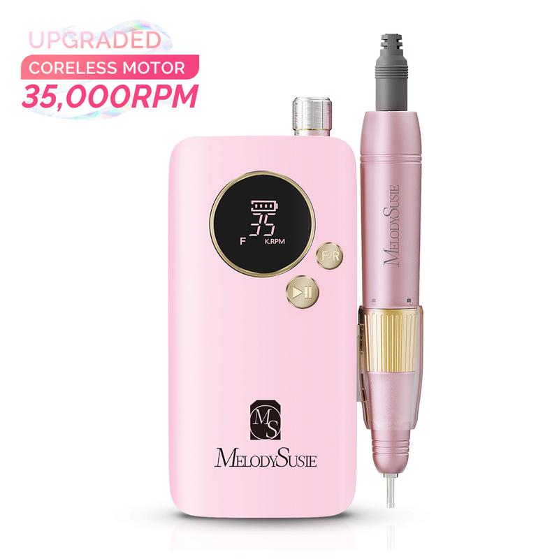 MelodySusie Nail Drill 35000 RPM,SM200F Professional Rechargeable Electric Nail File for Acrylic Nails Gel Polishing Removing Manicure