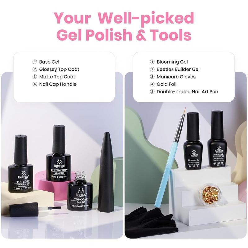 Beetles Gel Nail Polish Kit with Uv Light Gel Starter Kit Winter Gel Polish  Soak Off Base Gel Top Coat Led Nail Lamp Christmas Nail Art Manicure Kit Gifts for Women