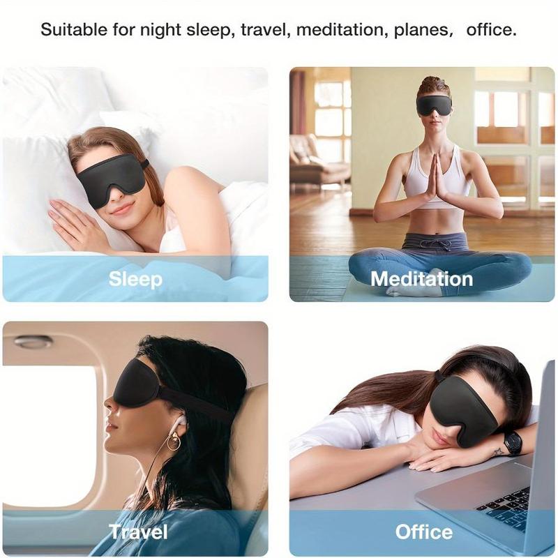 Breathable 3D Sleep Mask, 1 Count Soft & Comfortable Sleep Eye Mask, Unisex Eye Cover for Travel Yoga Nap, Sleeping Accessories for Home & Office