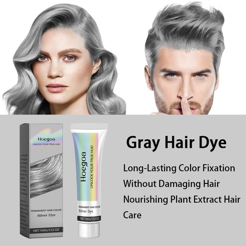 Silver Gray Hair Haircare Dye, Unisex Fashion Dye, Natural Diy Hairstyle Hair Color Girl Boy Gifts For Birthday, Party