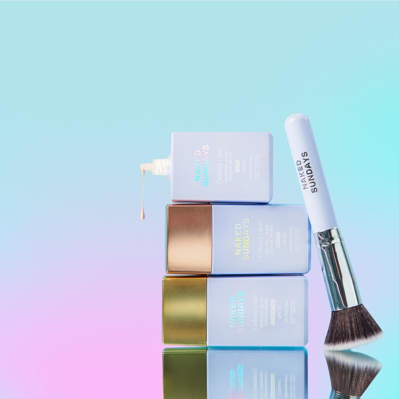 CabanaGlow™ SPF50 Mineral Glow Serum Drops Bundle + SPF Brush