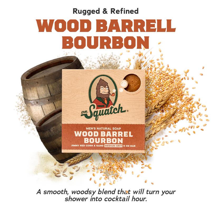 Dr. Squatch - Wood Barrel Bourbon 4-Pack Bar Soap